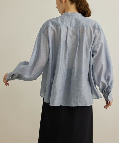 ROPE' / ロペ シャツ・ブラウス（半袖以外） | 【洗える】キュプラシルク パプスリーブシアーブラウス | 詳細14