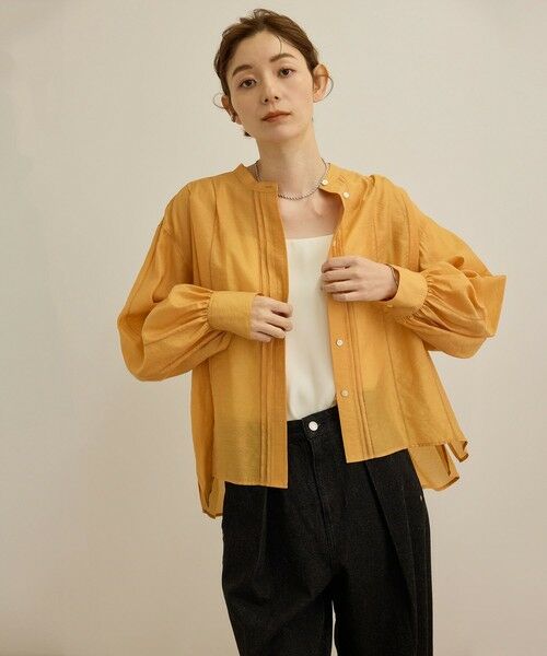 ROPE' / ロペ シャツ・ブラウス（半袖以外） | 【洗える】キュプラシルク パプスリーブシアーブラウス | 詳細4