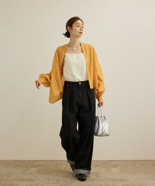 ROPE' / ロペ シャツ・ブラウス（半袖以外） | 【洗える】キュプラシルク パプスリーブシアーブラウス | 詳細5