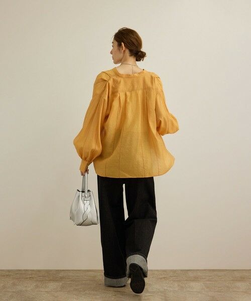 ROPE' / ロペ シャツ・ブラウス（半袖以外） | 【洗える】キュプラシルク パプスリーブシアーブラウス | 詳細6