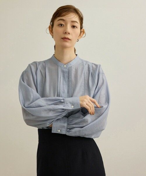 ROPE' / ロペ シャツ・ブラウス（半袖以外） | 【洗える】キュプラシルク パプスリーブシアーブラウス | 詳細23