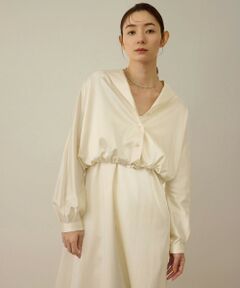 ROPE' / ロペ シャツ・ブラウス | 【洗える】シャイニーサテンブラウス/セットアップ対応