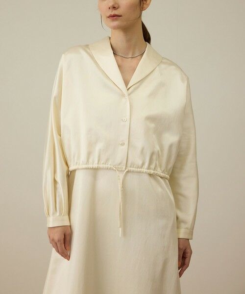 ROPE' / ロペ シャツ・ブラウス | 【洗える】シャイニーサテンブラウス/セットアップ対応 | 詳細12