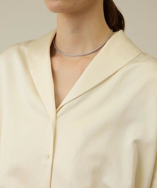 ROPE' / ロペ シャツ・ブラウス | 【洗える】シャイニーサテンブラウス/セットアップ対応 | 詳細15