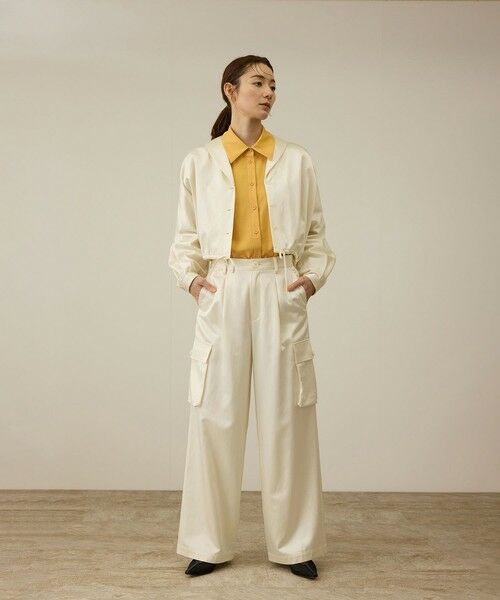 ROPE' / ロペ シャツ・ブラウス | 【洗える】シャイニーサテンブラウス/セットアップ対応 | 詳細2