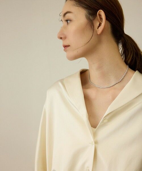 ROPE' / ロペ シャツ・ブラウス | 【洗える】シャイニーサテンブラウス/セットアップ対応 | 詳細22