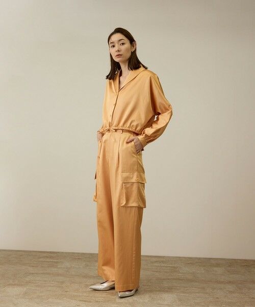 ROPE' / ロペ シャツ・ブラウス | 【洗える】シャイニーサテンブラウス/セットアップ対応 | 詳細5