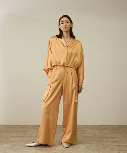 ROPE' / ロペ シャツ・ブラウス | 【洗える】シャイニーサテンブラウス/セットアップ対応 | 詳細6