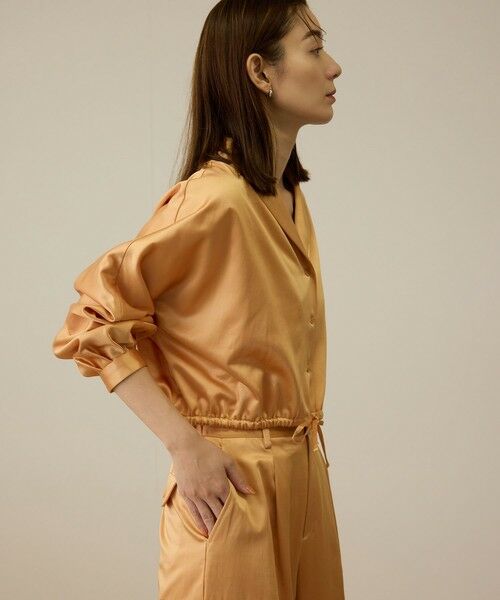 ROPE' / ロペ シャツ・ブラウス | 【洗える】シャイニーサテンブラウス/セットアップ対応 | 詳細8