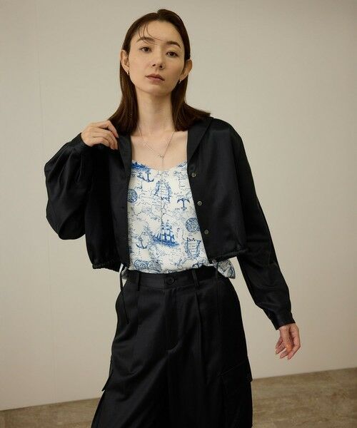 ROPE' / ロペ シャツ・ブラウス | 【洗える】シャイニーサテンブラウス/セットアップ対応 | 詳細9