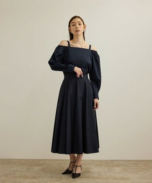 ROPE' / ロペ シャツ・ブラウス（半袖以外） | 【洗える】コットンサテンオフショルダーブラウス | 詳細9