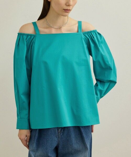 ROPE' / ロペ シャツ・ブラウス（半袖以外） | 【洗える】コットンサテンオフショルダーブラウス | 詳細14
