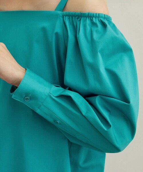 ROPE' / ロペ シャツ・ブラウス（半袖以外） | 【洗える】コットンサテンオフショルダーブラウス | 詳細19