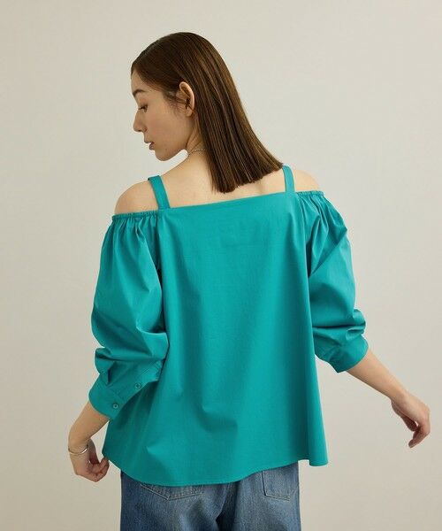 ROPE' / ロペ シャツ・ブラウス（半袖以外） | 【洗える】コットンサテンオフショルダーブラウス | 詳細3