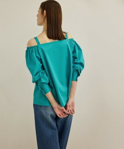 ROPE' / ロペ シャツ・ブラウス（半袖以外） | 【洗える】コットンサテンオフショルダーブラウス | 詳細5