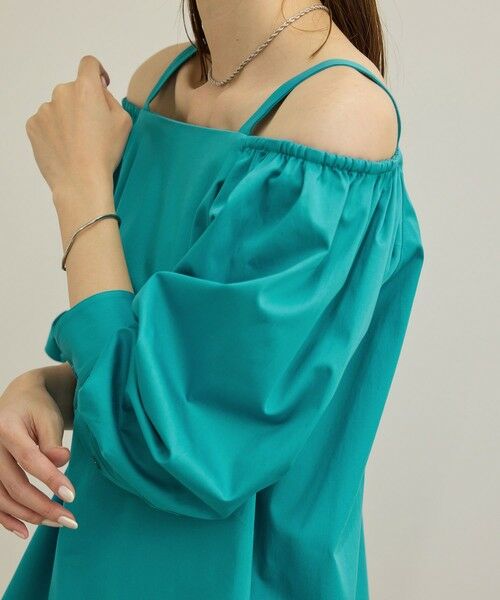 ROPE' / ロペ シャツ・ブラウス（半袖以外） | 【洗える】コットンサテンオフショルダーブラウス | 詳細6