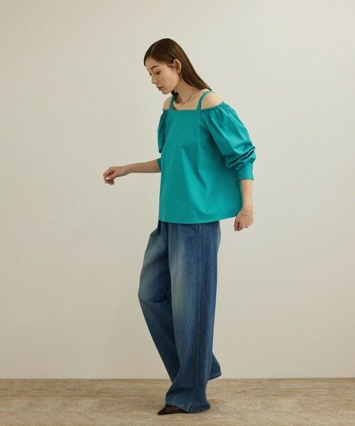 ROPE' / ロペ シャツ・ブラウス（半袖以外） | 【洗える】コットンサテンオフショルダーブラウス | 詳細7