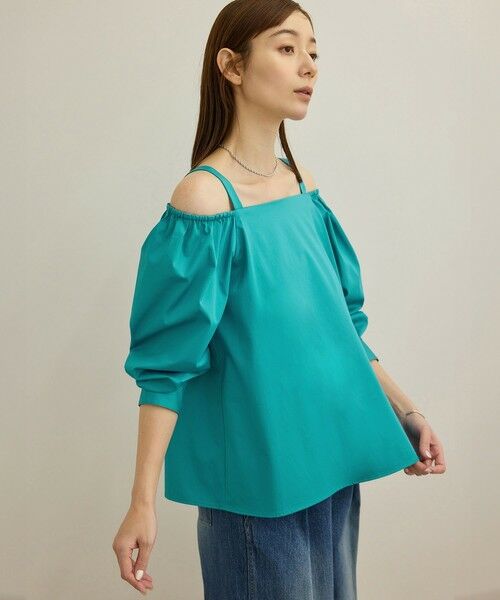 ROPE' / ロペ シャツ・ブラウス（半袖以外） | 【洗える】コットンサテンオフショルダーブラウス | 詳細24