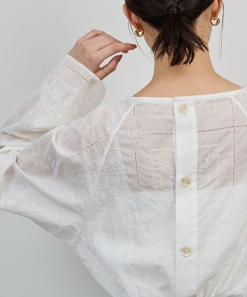 ROPE' / ロペ シャツ・ブラウス（半袖以外） | コットンエンブロイダリーレース刺繍ブラウス | 詳細1