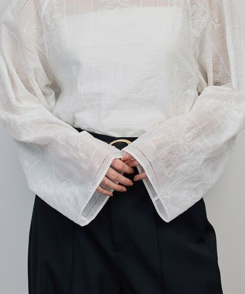 ROPE' / ロペ シャツ・ブラウス（半袖以外） | コットンエンブロイダリーレース刺繍ブラウス | 詳細2