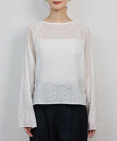 ROPE' / ロペ シャツ・ブラウス（半袖以外） | コットンエンブロイダリーレース刺繍ブラウス | 詳細7