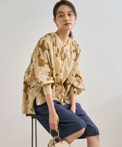 ROPE' / ロペ シャツ・ブラウス | 【DEVEAUX（デヴォー）】別注ボカシフラワーボリュームスリーブブラウス/洗える