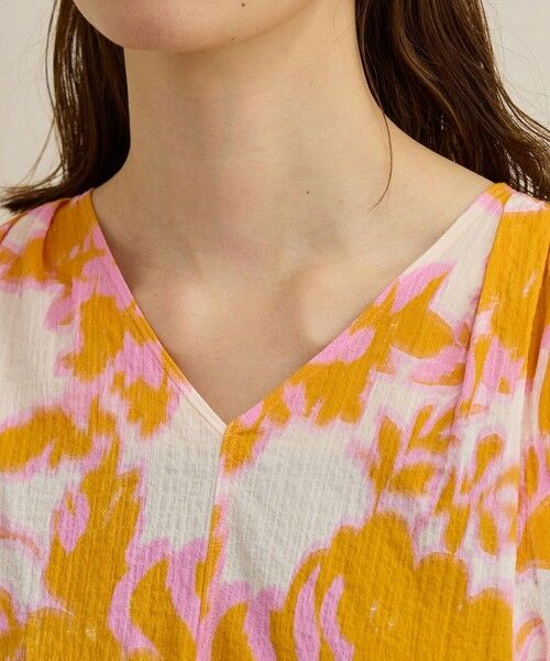 ROPE' / ロペ シャツ・ブラウス | 【DEVEAUX（デヴォー）】別注ボカシフラワーボリュームスリーブブラウス/洗える | 詳細5