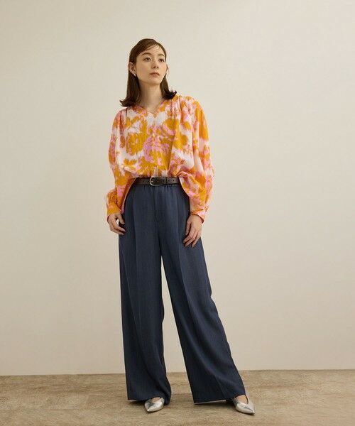 ROPE' / ロペ シャツ・ブラウス | 【DEVEAUX（デヴォー）】別注ボカシフラワーボリュームスリーブブラウス/洗える | 詳細12