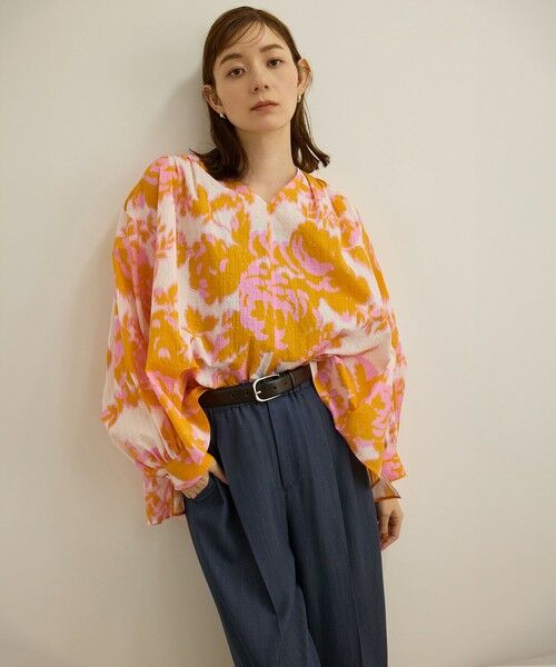 ROPE' / ロペ シャツ・ブラウス | 【DEVEAUX（デヴォー）】別注ボカシフラワーボリュームスリーブブラウス/洗える | 詳細13