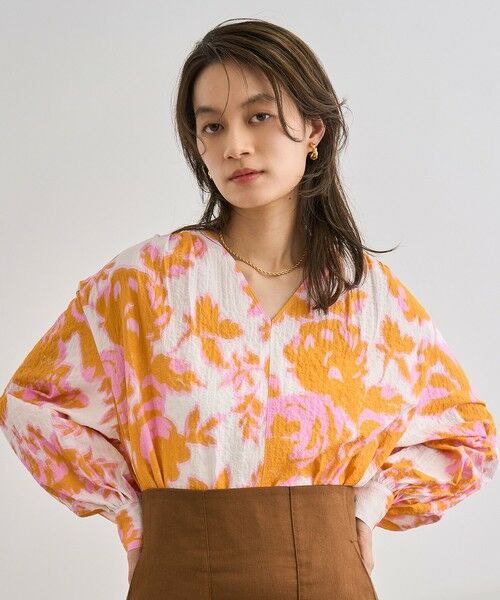 ROPE' / ロペ シャツ・ブラウス | 【DEVEAUX（デヴォー）】別注ボカシフラワーボリュームスリーブブラウス/洗える | 詳細20