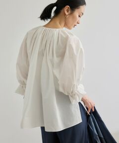 ROPE' / ロペ シャツ・ブラウス | 【洗える】タイプライターハーフスリーブブラウス/お仕事・通勤対応