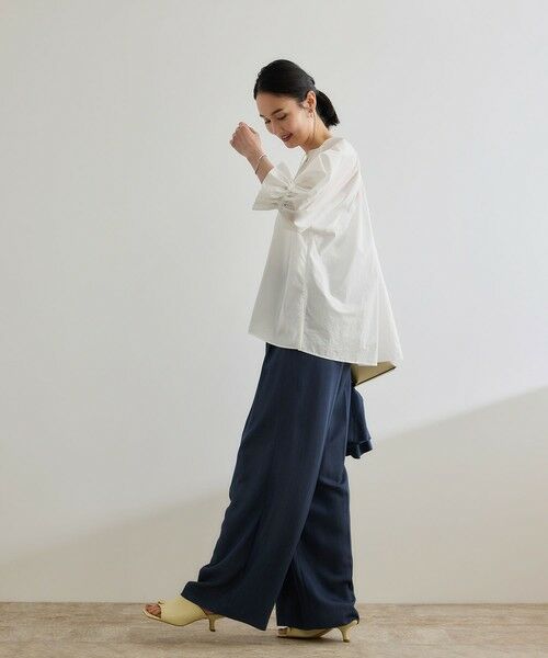 ROPE' / ロペ シャツ・ブラウス | 【洗える】タイプライターハーフスリーブブラウス/お仕事・通勤対応 | 詳細10