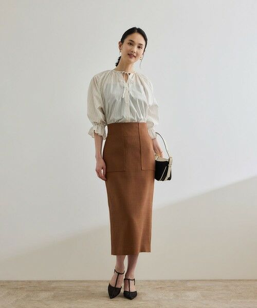 ROPE' / ロペ シャツ・ブラウス | 【洗える】タイプライターハーフスリーブブラウス/お仕事・通勤対応 | 詳細4