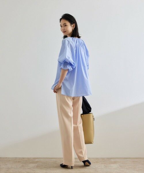 ROPE' / ロペ シャツ・ブラウス | 【洗える】タイプライターハーフスリーブブラウス/お仕事・通勤対応 | 詳細5