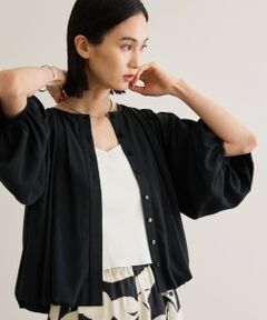 ROPE' / ロペ シャツ・ブラウス | 【洗える】フェイディドフラワープリント・無地ブラウス