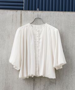 ROPE' / ロペ シャツ・ブラウス | 【洗える】フェイディドフラワープリント・無地ブラウス