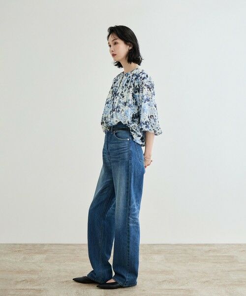 ROPE' / ロペ シャツ・ブラウス | 【洗える】フェイディドフラワープリント・無地ブラウス | 詳細12
