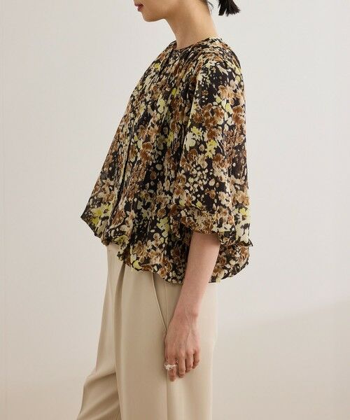 ROPE' / ロペ シャツ・ブラウス | 【洗える】フェイディドフラワープリント・無地ブラウス | 詳細17