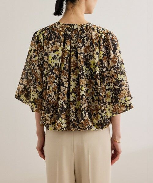 ROPE' / ロペ シャツ・ブラウス | 【洗える】フェイディドフラワープリント・無地ブラウス | 詳細18