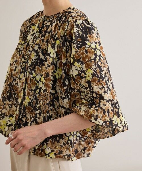 ROPE' / ロペ シャツ・ブラウス | 【洗える】フェイディドフラワープリント・無地ブラウス | 詳細20