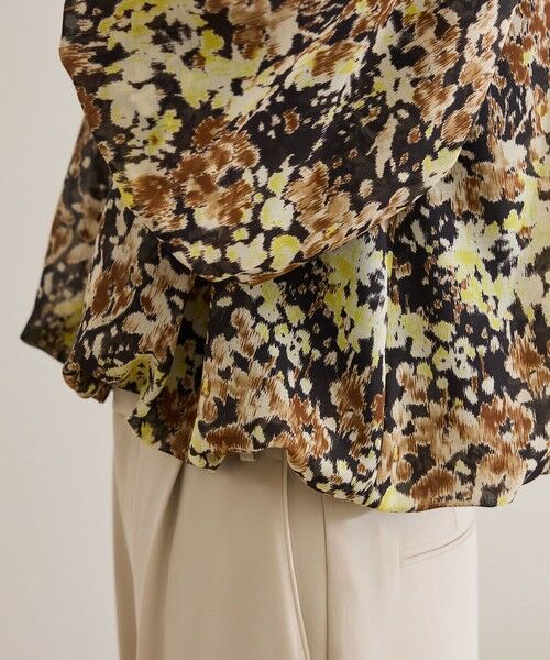 ROPE' / ロペ シャツ・ブラウス | 【洗える】フェイディドフラワープリント・無地ブラウス | 詳細24