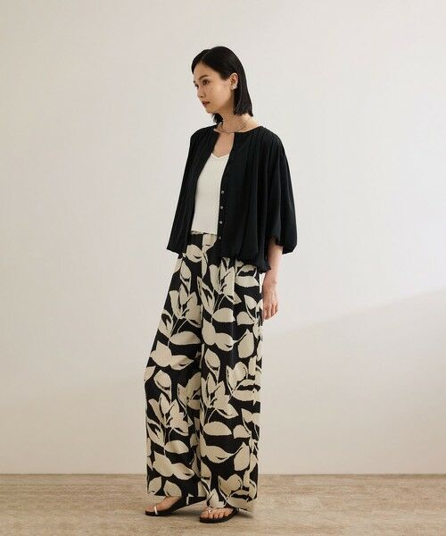 ROPE' / ロペ シャツ・ブラウス | 【洗える】フェイディドフラワープリント・無地ブラウス | 詳細5