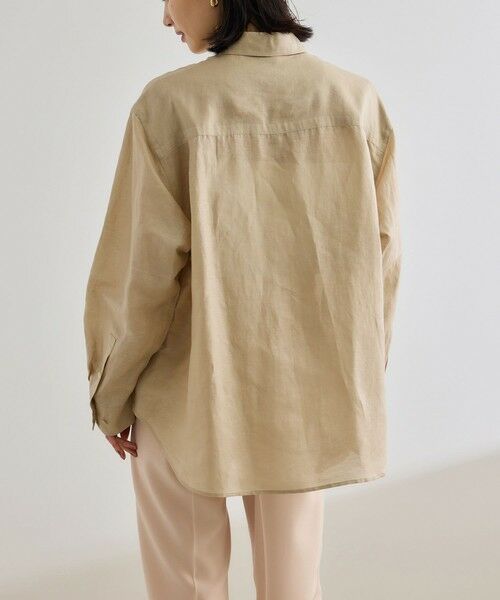 ROPE' / ロペ シャツ・ブラウス | ブライトリネン フラップシャツブラウス/洗える | 詳細15
