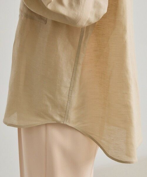 ROPE' / ロペ シャツ・ブラウス | ブライトリネン フラップシャツブラウス/洗える | 詳細19