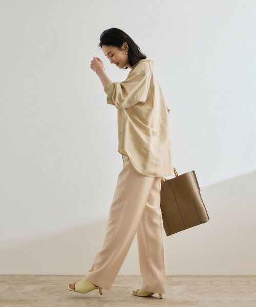 ROPE' / ロペ シャツ・ブラウス | ブライトリネン フラップシャツブラウス/洗える | 詳細23