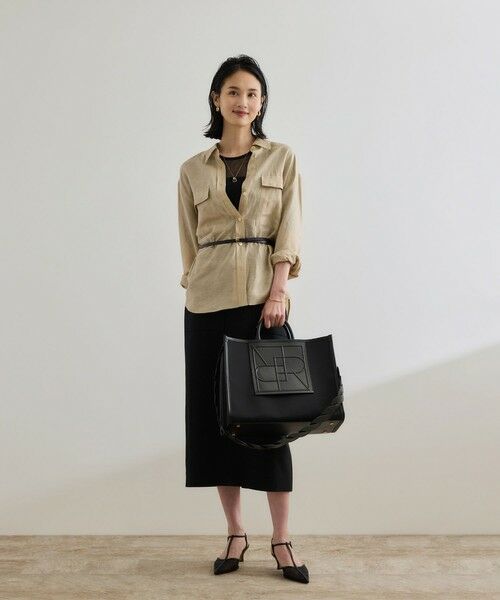 ROPE' / ロペ シャツ・ブラウス | ブライトリネン フラップシャツブラウス/洗える | 詳細27