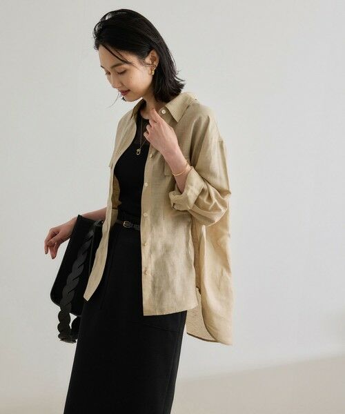 ROPE' / ロペ シャツ・ブラウス | ブライトリネン フラップシャツブラウス/洗える | 詳細28