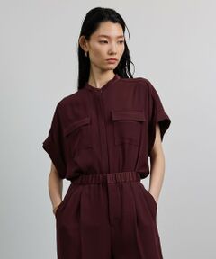 ROPE' / ロペ シャツ・ブラウス | 【洗える・カセット服】バックサテンフラップブラウス/お仕事・通勤・セットアップ対応【ドラマ着用】