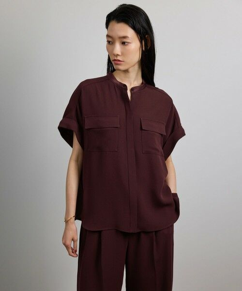 ROPE' / ロペ シャツ・ブラウス | 【洗える・カセット服】バックサテンフラップブラウス/お仕事・通勤・セットアップ対応【ドラマ着用】 | 詳細10