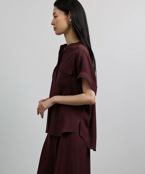 ROPE' / ロペ シャツ・ブラウス | 【洗える・カセット服】バックサテンフラップブラウス/お仕事・通勤・セットアップ対応【ドラマ着用】 | 詳細11